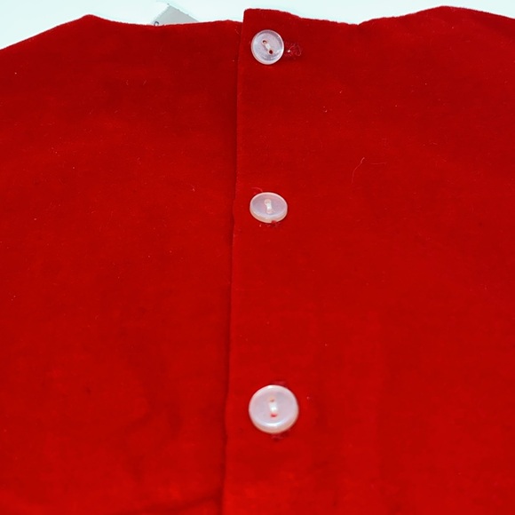 Vintage Christmas Infant Boys Newborn Romper Red Rocking Horse Embroidery - Picture 5 of 7